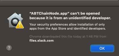 Chain Node Warning